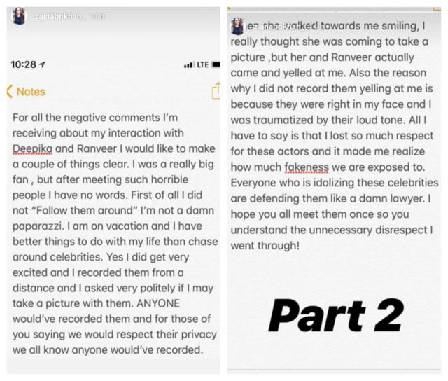 A screenshot of Zainab’s Instagram story. A screenshot of Zainab’s Instagram story.