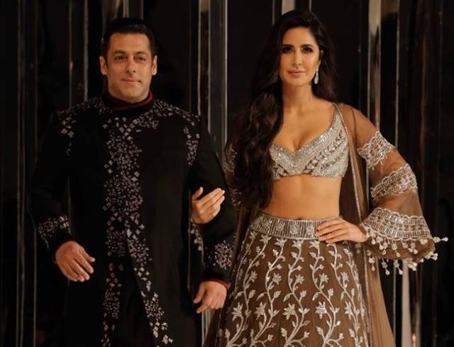 Salman Khan and Katrina Kaif were the showstoppers at Manish Malhotra’s fashion show. Salman Khan and Katrina Kaif were the showstoppers at Manish Malhotra’s fashion show.