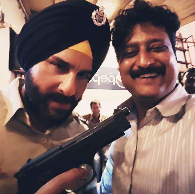 Saif Ali Khan and Jitendra share a light moment during the shoot of Sacred Games Saif Ali Khan and Jitendra share a light moment during the shoot of Sacred Games