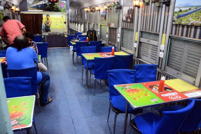 Pantry car of Deccan Queen express in Pune. (Shankar Narayan/HT PHOTO) Pantry car of Deccan Queen express in Pune. (Shankar Narayan/HT PHOTO)