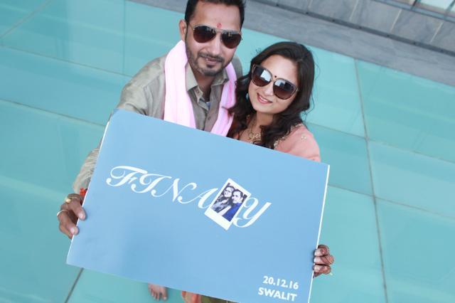 Swati Mehrotra and Lalit Kumar picked the love name ‘Swalit’ and used it on everything from cards to the cake