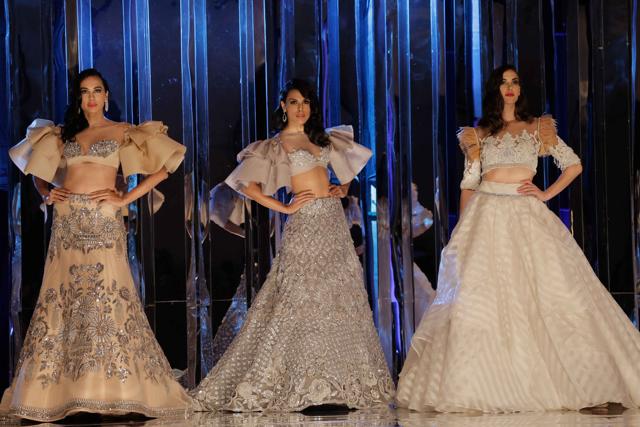 Pernia's Pop-Up Shop - Featuring a must-have creation by Manish Malhotra  for an effortless festive spin this season. . To Shop visit  https://www.perniaspopupshop.com/manish-malhotra -ivory-resham-embroidered-cold-shoulder-lehenga-set-mmo28101611.html ...