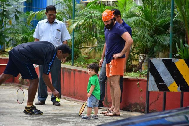 Training starts early for Taimur; he even has an instructor. (Viral Bhayani) Training starts early for Taimur; he even has an instructor. (Viral Bhayani)