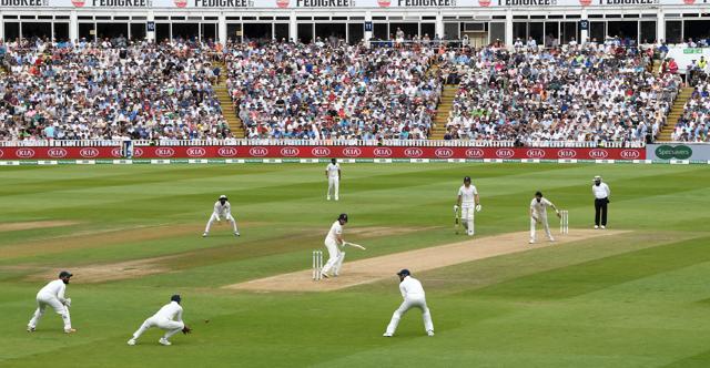 Jonathan Bairstow of England is caught out by Shikhar Dhawan of India from the bowling of Ishant Sharma during day three of 1st Test match between England and India at Edgbaston on August 3, 2018 in Birmingham. (Getty Images) Jonathan Bairstow of England is caught out by Shikhar Dhawan of India from the bowling of Ishant Sharma during day three of 1st Test match between England and India at Edgbaston on August 3, 2018 in Birmingham. (Getty Images)