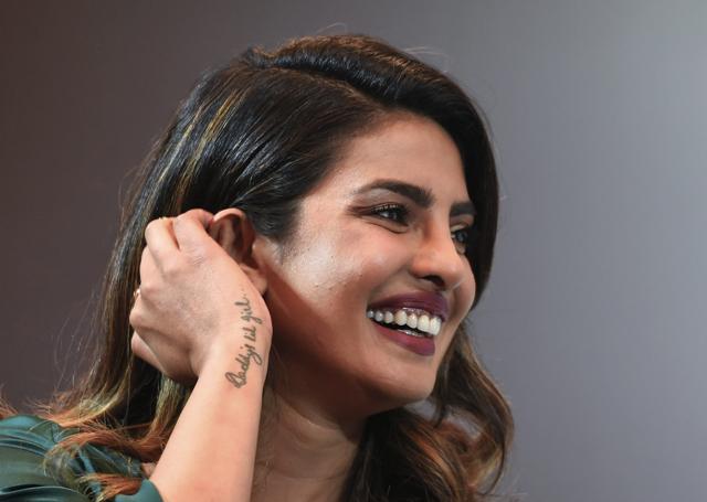 Priyanka Chopra during a talk on Challenging the Status Quo and Forging New Paths , in New Delhi on Monday. (PTI) Priyanka Chopra during a talk on Challenging the Status Quo and Forging New Paths , in New Delhi on Monday. (PTI)