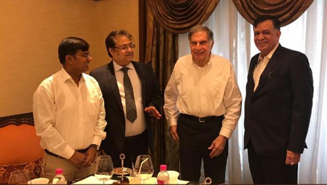 UP industries minister Satish Mahana met leading industrialist Ratan Tata in Mumbai on Wednesday. The two discussed the proposed defence industrial corridor in UP.Tata assure the minister of his full cooperation. Union defence minister Nirmala Sitharaman would be in UP on Saturday to launch various projects envisaged under the defence industrial corridor. (Photo sourced) UP industries minister Satish Mahana met leading industrialist Ratan Tata in Mumbai on Wednesday. The two discussed the proposed defence industrial corridor in UP.Tata assure the minister of his full cooperation. Union defence minister Nirmala Sitharaman would be in UP on Saturday to launch various projects envisaged under the defence industrial corridor. (Photo sourced)