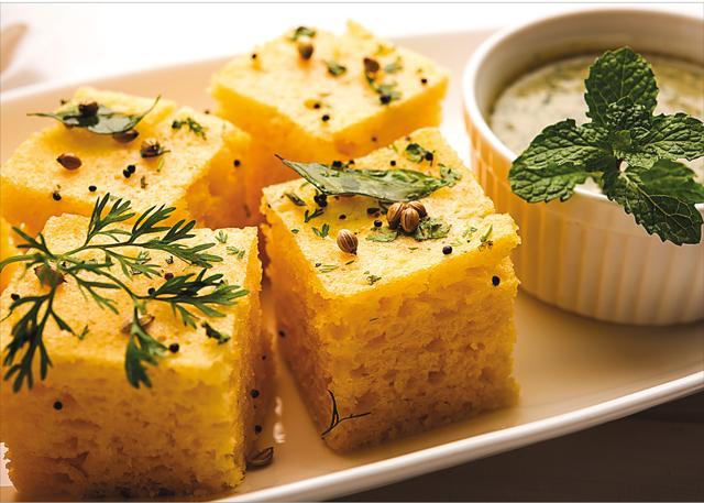 The food of Gujarat relies heavily on channa or besan that’s used liberally in such dishes as dhoklas (Shutterstock)