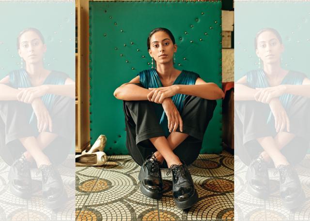 Top, trousers and shoes, Rimzim Dadu; jewellery, Swarovski (Farhan Hussain) Top, trousers and shoes, Rimzim Dadu; jewellery, Swarovski (Farhan Hussain)