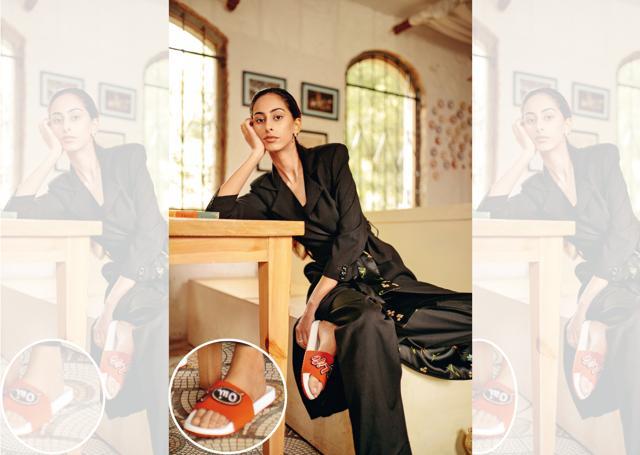 Dress, Sunaina Khera; trousers, Rimzim Dadu; shoes, Aldo;jewellery, Swarovski (Farhan Hussain) Dress, Sunaina Khera; trousers, Rimzim Dadu; shoes, Aldo;jewellery, Swarovski (Farhan Hussain)