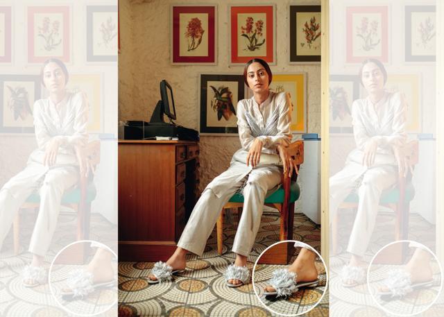 Tunic, trousers and shoes, Rimzim Dadu; jewellery, Swarovski (Farhan Hussain) Tunic, trousers and shoes, Rimzim Dadu; jewellery, Swarovski (Farhan Hussain)