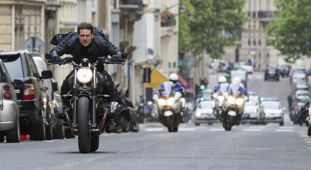 This image released by Paramount Pictures shows Tom Cruise in a scene from Mission: Impossible - Fallout. (AP)