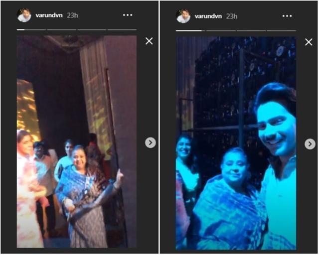Snapshots from Varun Dhawan’s Instagram story. Snapshots from Varun Dhawan’s Instagram story.