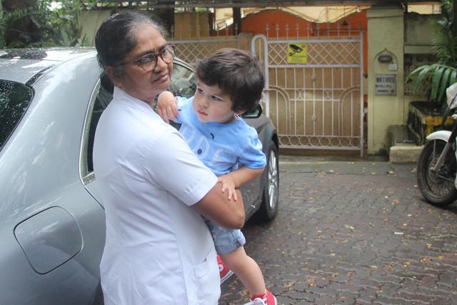 Taimur can be quite a handful. Taimur can be quite a handful.