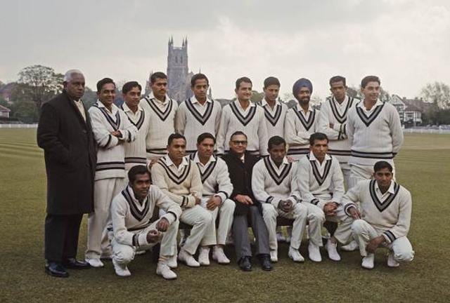Group shot of the India cricket team posed together before their match against New Zealand. (Popperfoto/Getty Images) Group shot of the India cricket team posed together before their match against New Zealand. (Popperfoto/Getty Images)