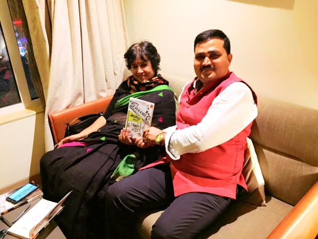 Balendu Dwivedi with author Taslima Nasrin Balendu Dwivedi with author Taslima Nasrin