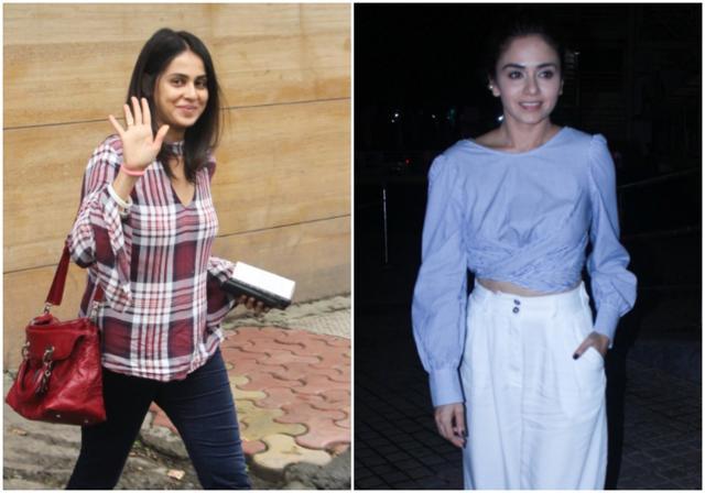 Genelia D’Souza was spotted outside a clinic while Amruta Khanwalkar was seen in Bandra. Genelia D’Souza was spotted outside a clinic while Amruta Khanwalkar was seen in Bandra.