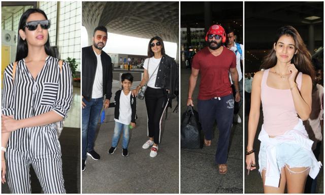 Sonal Chauhan, Shilpa Shetty with family, Saif Ali Khan and Disha Patani spotted at the airport. Sonal Chauhan, Shilpa Shetty with family, Saif Ali Khan and Disha Patani spotted at the airport.
