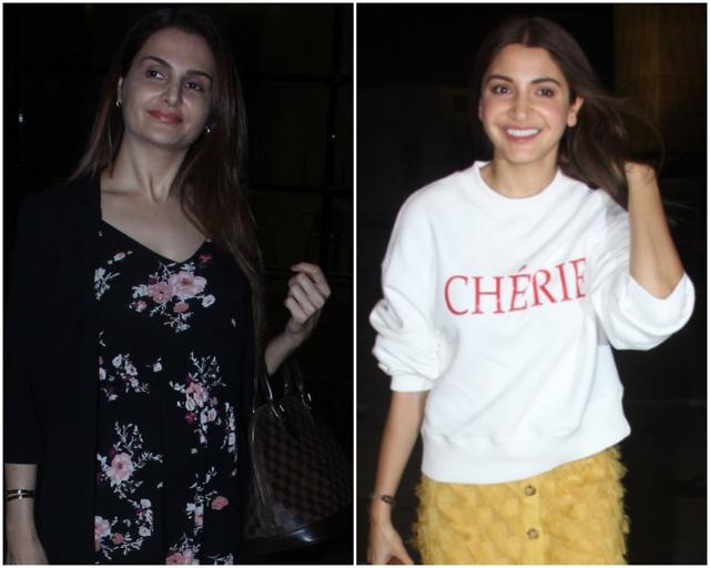 Monica Bedi and Anushka Sharma were seen at the Mumbai airport. Monica Bedi and Anushka Sharma were seen at the Mumbai airport.