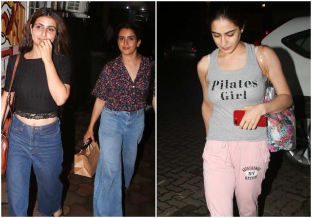 Sanya Malhotra and Fatima Sana Shaikh were spotted at Birdsong cafe, Bandra while Sara Ali Khan was seen after her yoga classes, Bandra. Sanya Malhotra and Fatima Sana Shaikh were spotted at Birdsong cafe, Bandra while Sara Ali Khan was seen after her yoga classes, Bandra.