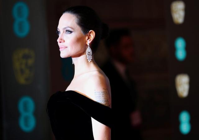 Angelina Jolie arrives at the British Academy of Film and Television Awards (BAFTA) at the Royal Albert Hall in London. Angelina Jolie arrives at the British Academy of Film and Television Awards (BAFTA) at the Royal Albert Hall in London.