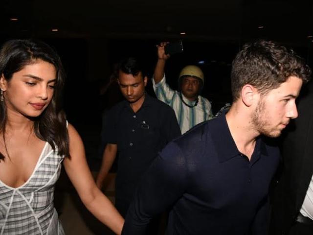 Priyanka Chopra and fiancee Nick Jonas walked in hand in hand.