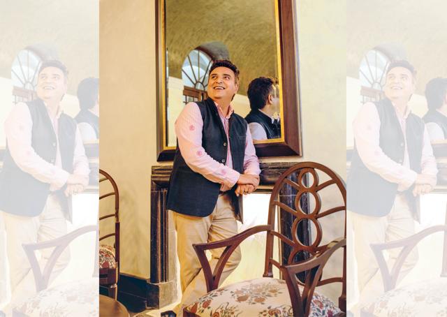 The bookstore was started by Ajay Mago’s father, Om Prakash, 60 years ago. On Ajay: Shirt, Kenzo; trousers, Hugo Boss (Dolly Haorambam ) The bookstore was started by Ajay Mago’s father, Om Prakash, 60 years ago. On Ajay: Shirt, Kenzo; trousers, Hugo Boss (Dolly Haorambam )