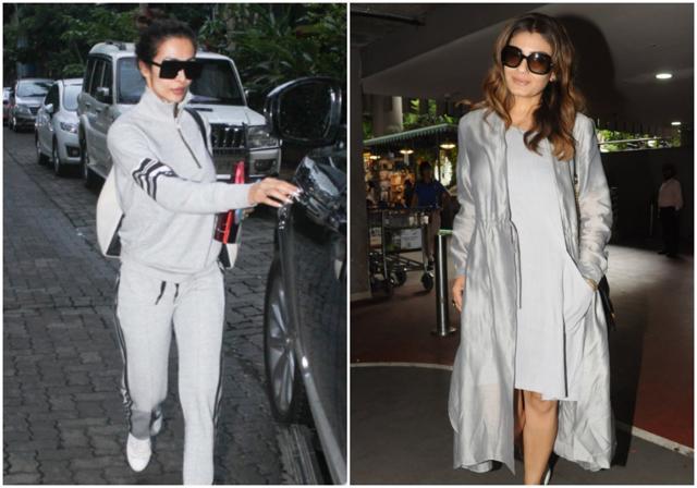 Malaika Arora and Raveena spotted in Mumbai. Malaika Arora and Raveena spotted in Mumbai.