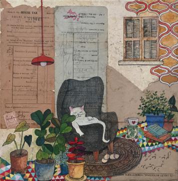 An artwork based on Ahmed Hussain’s bills. An artwork based on Ahmed Hussain’s bills.