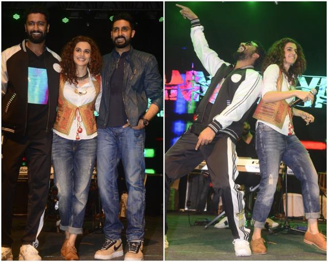 Manmarziyan team at NM College in Mumbai. Manmarziyan team at NM College in Mumbai.