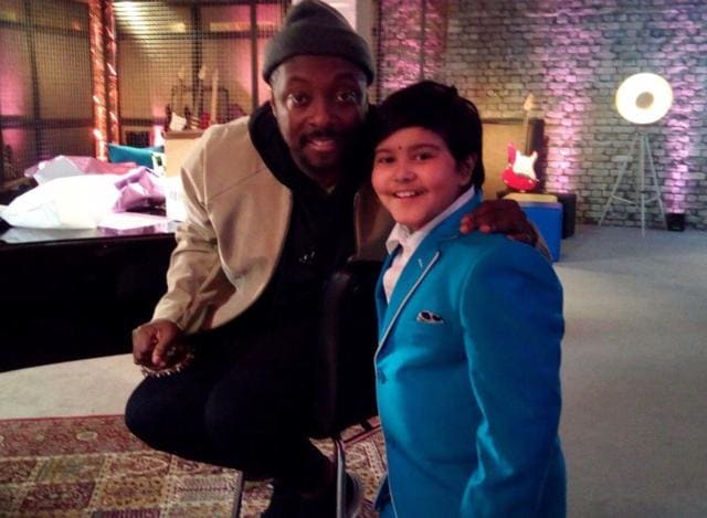Krishna Shil with Will.i.am.