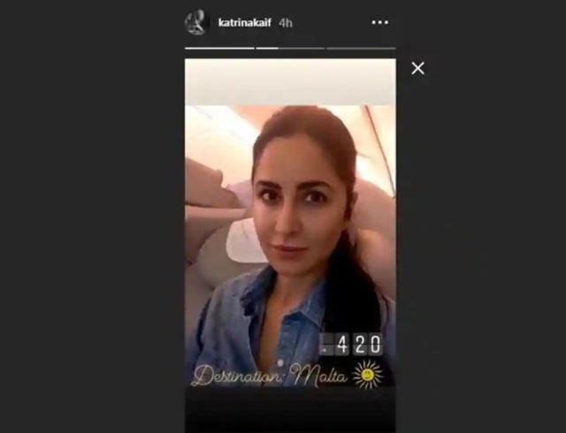 Katrina Kaif shared his picture on her Instagram stories on the day she was leaving for Malta. (Instagram)