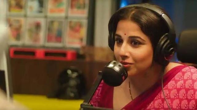 A delightful Vidya Balan as Sulochana Dubey in Tumhari Sulu.