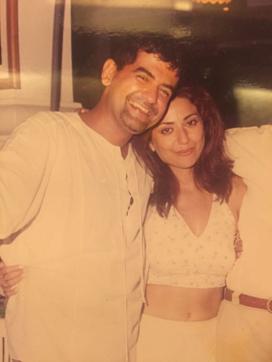 AD Singh with his wife Sabina in Goa at the time of their wedding.
