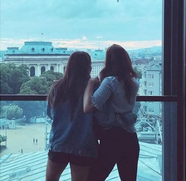 A photo of Alia Bhatt and her best friend clicked by Ranbir Kapoor.