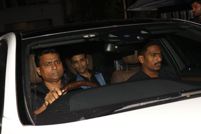 Karan Johar arrives for a party at Ranbir Kapoor’s home. (Manav Manglani) Karan Johar arrives for a party at Ranbir Kapoor’s home. (Manav Manglani)