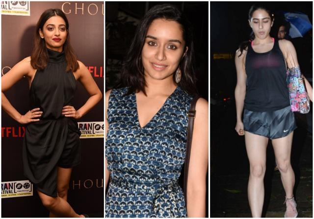 Radhika Apte promotes Ghoul in Delhi, Shraddha Kapoor spotted post a dubbing session and Sara Ali Khan after her yoga classes, Bandra. Radhika Apte promotes Ghoul in Delhi, Shraddha Kapoor spotted post a dubbing session and Sara Ali Khan after her yoga classes, Bandra.