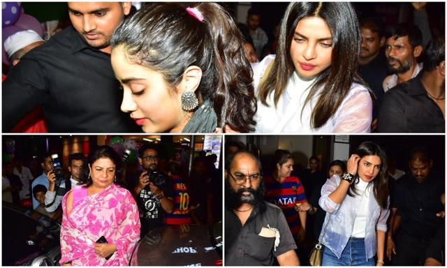 Priyanka Chopra, Janhvi Kapoor with Priyanka’s mom Dr Madhu Chopra at Bastian. Priyanka Chopra, Janhvi Kapoor with Priyanka’s mom Dr Madhu Chopra at Bastian.