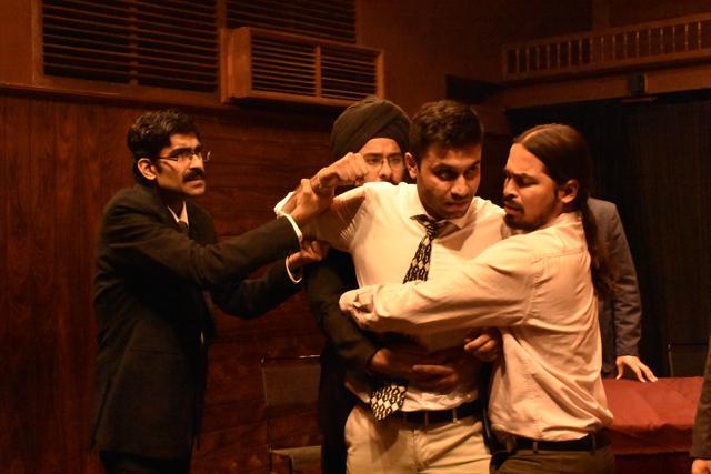 A still from the play 12 Angry Men, that will be staged in Delhi.
