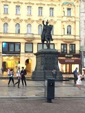 The Zagreb Ban Josip Jelacic Square with his statue (SATISH KHOT/HT PHOTO)
