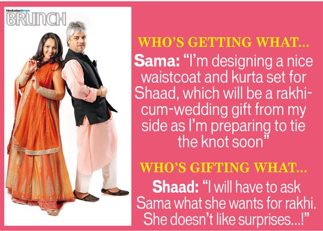 Turns out, an age gap only makes the sibling bond between Shaad and Sama even more special. (On Sama: Outfit, House of Kotwara; shoes (khussas), from Lahore On Shaad: Kurta, pyjama and jacket, Kotwara; shoes (khussa), from Lahore) (Manoj Verma) Turns out, an age gap only makes the sibling bond between Shaad and Sama even more special. (On Sama: Outfit, House of Kotwara; shoes (khussas), from Lahore On Shaad: Kurta, pyjama and jacket, Kotwara; shoes (khussa), from Lahore) (Manoj Verma)