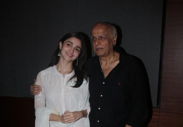 Mahesh Bhatt with his daughter and actor Alia Bhatt at the special screening of the film Raazi. (IANS) Mahesh Bhatt with his daughter and actor Alia Bhatt at the special screening of the film Raazi. (IANS)