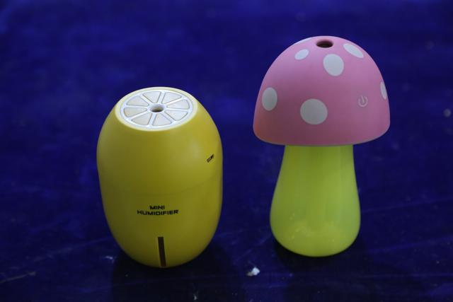 These mini re-humidifiers help save one’s skin from becoming dry in AC environment. They operate via mobile’s bluetooth. Price: 
₹900; Stall: H7B-9A. (PHOTO: AMAL KS/HT)