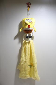 For needs beyond stationery, this SpongeBob themed towel hanger has become a favourite among parents. Price: 
₹250; Stall: H7B-61. (PHOTO: AMAL KS/HT)