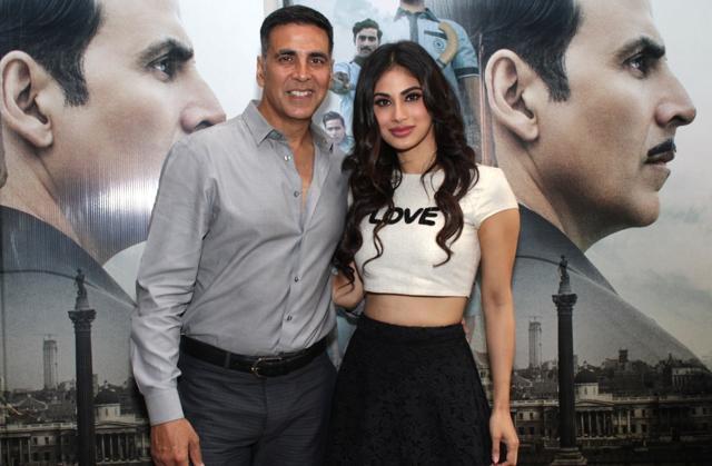 Akshay Kumar and Mouni Roy during the promotion of their film Gold in New Delhi. (IANS) Akshay Kumar and Mouni Roy during the promotion of their film Gold in New Delhi. (IANS)