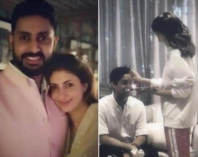 Abhishek Bachchan and sister Shweta Nanda, her children Navya Naveli Nanda and Agastya Nanda’s Raksha Bandhan celebrations.