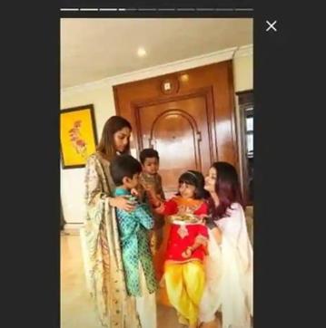 Aishwarya Rai Bachchan and daughter Aaradhya celebrate Raksha Bandhan.