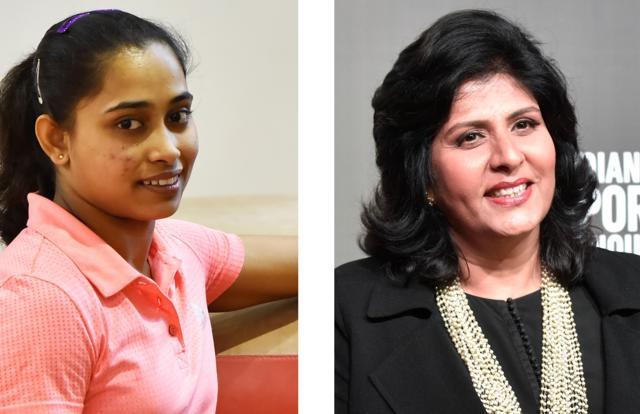 Gymnast Dipa Karmakar says that complications should be taken into consideration before putting a ban and Paralympian Deepa Malik feels that arbitrary policing of women’s clothing is not fair. (Photos:Ravi Choudhary and Kunal Patil/HT)