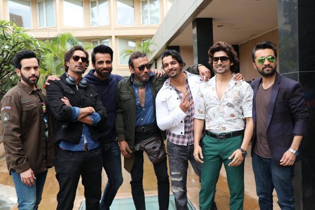 (From left) Luv Sinha, Arjun Rampal, Sonu Sood, Jackie Shroff, Harshvardhan Rane, Gurmeet Choudhary and Siddhanth Kapoor.