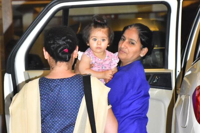 Soha Ali Khan’s daughter Inaaya Naummi Kemmu spotted in Bandra.