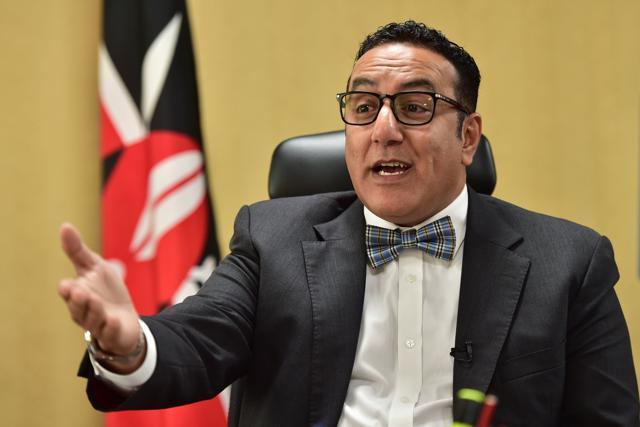 Kenya's Tourism and Wildlife Minister Najib Balala gives an interview at his office on August 28, 2018, in the capital Nairobi. (AFP Photo)